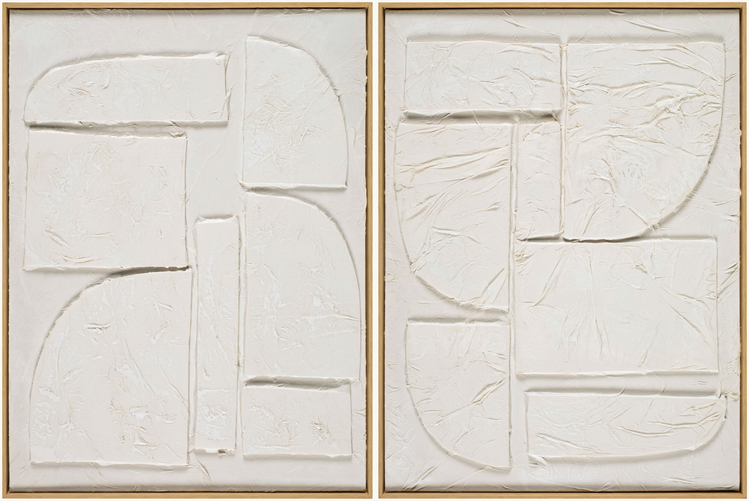Kako Framed Art Cream, Set of 2