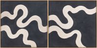 Rubans Framed Art, Black, Set of 2