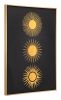 Three Suns Canvas Wall Art Gold & Black