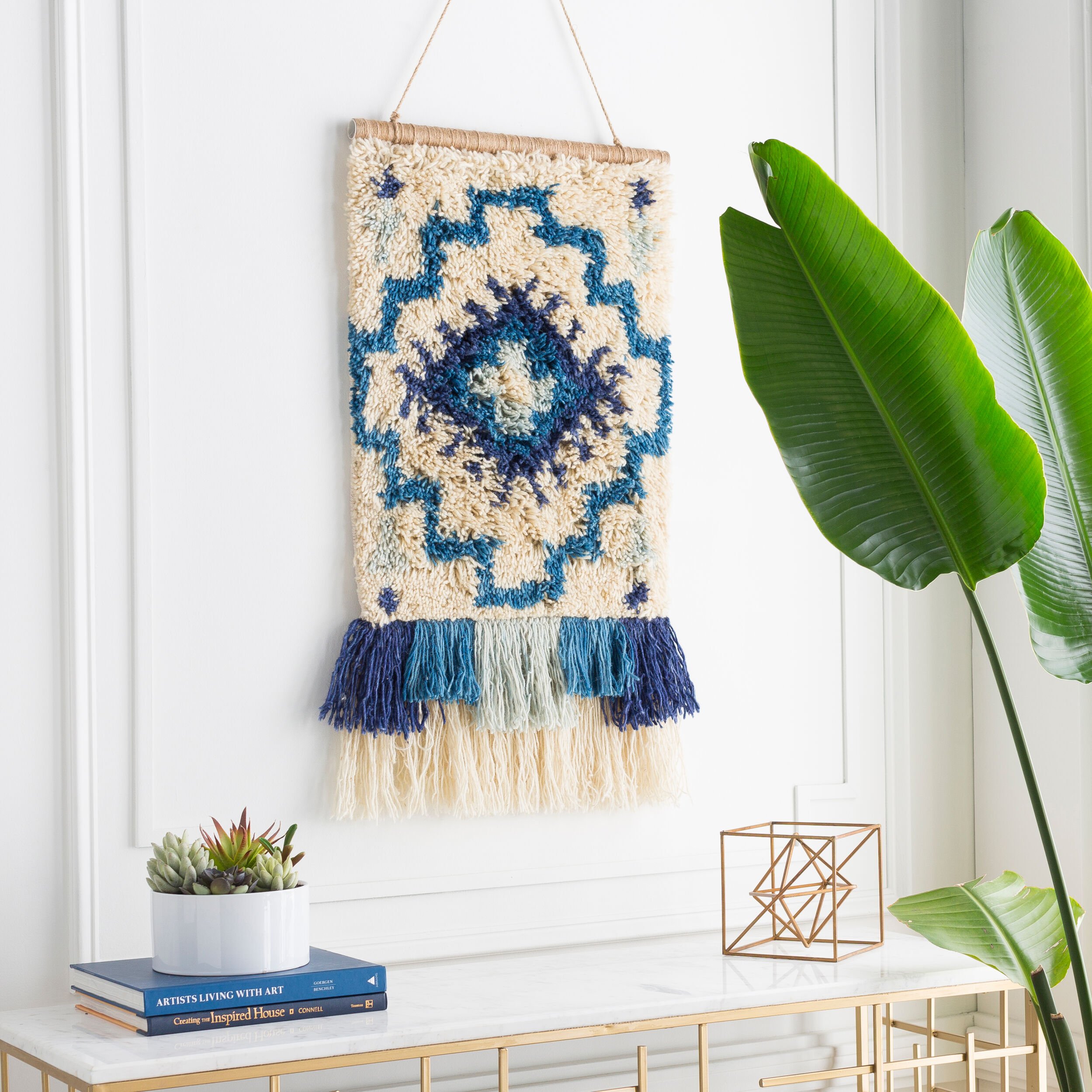 Santiago Wall Hanging, Blue / Cream
